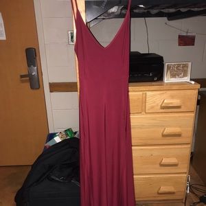 nastygal red maxi dress